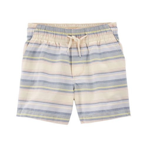 Baby Baja Striped Drawstring Canvas Shorts