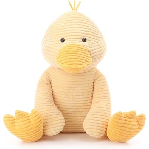 Apricot Lamb Toys Plush Corduroy Duck Stuffed Animal Soft Cuddly Perfect for Child (Corduroy Duck, 9 Inches)
