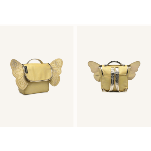 Carmel & Cie Iridescent Butterfly satchel | Yellow