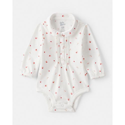 Baby Girl Floral Long-Sleeve Fashion Bodysuit - White - OshKosh B'gosh | Carter's