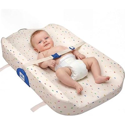 Tiny Marvels Baby Changing Pad with Cover, Waterproof Diaper Changing Pad with Non-Slip Base, Soft Contoured Changing Pad for Dresser, Nursery & Travel