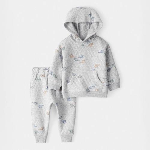 Baby Boy Carter's 2-Piece Helicopter Quilted Hoodie & Pant Set