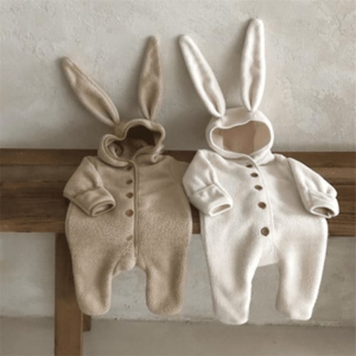 Baby Bunny Fleece Jumpsuit – Teeny Mini Me