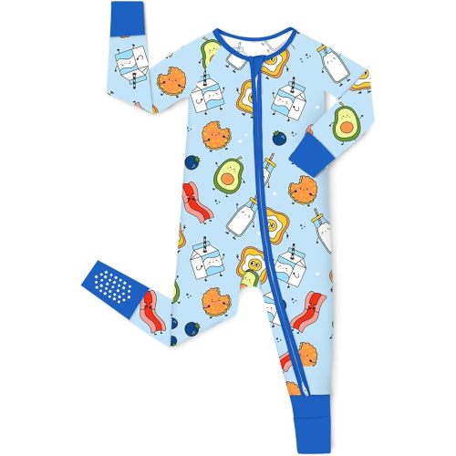 babee Reshinee Bamboo Viscose Baby Convertible Footie Pajama, Sleep & Play Footed Zipper Pajamas for Baby Boys & Girls