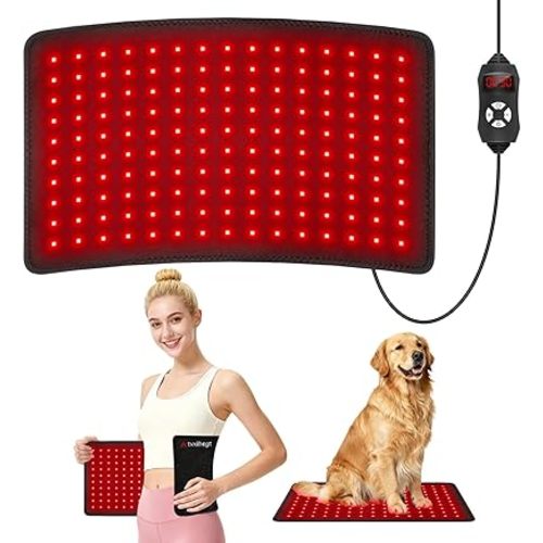 Red Light Therapy for Body, 20" Large 660nm 850nm LED Near Infrared Redlight Therapy Pad Belt Wrap for Neck Knee Shoulder Back Stomach Muscle