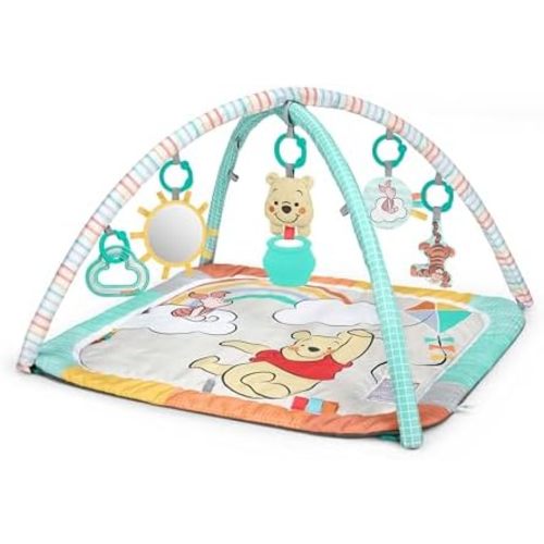 Bright Starts Baby Activity Gym with Two Toy Bars, Winnie the Pooh, Unisex Multi-Coloured