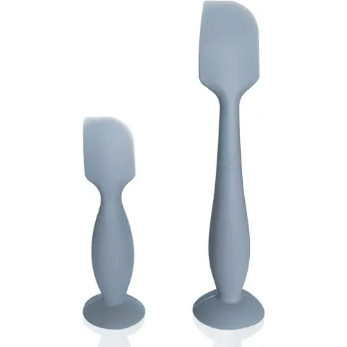 Diaper Cream Spatula, 2 Pack Butt Spatula Baby, Full-Size + Mini Silicone Diaper Cream Applicator for Babies, Newborn Baby Necessities (Blue)