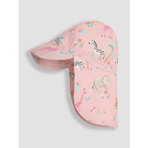 JoJo Maman Bébé Pink Safari UV Sun Protection Swim Hat