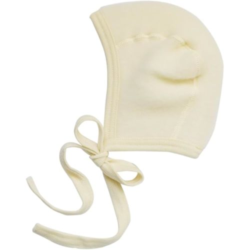 Ecoable Newborn Baby Bonnet, 0–6 Months | Organic Merino Wool Fleece, Pilot Cap with Ear Protection for Infants