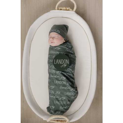 Personalized Swaddle Blanket, Optional Bundle, Newborn Coming Home Outfit Photo Props, Baby Name Announcement Sign, Baby Shower Gift JS12