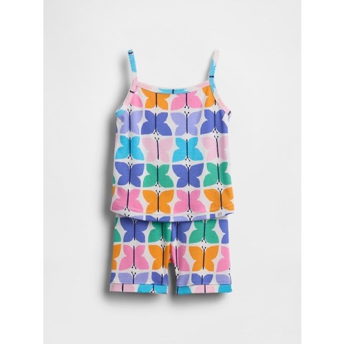 Baby & Toddler Organic Brushed Cotton Butterfly Cami Short Set