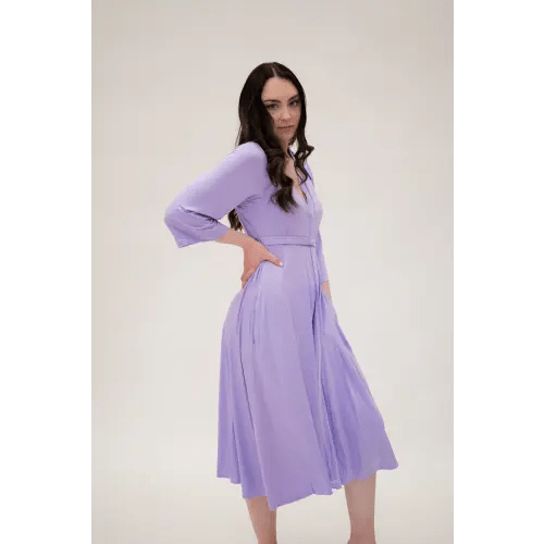 Lila Labor and Postpartum Gown in Lilac
