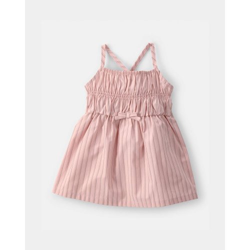 Baby Girl Striped Sleeveless Dress - Pink | Carter's