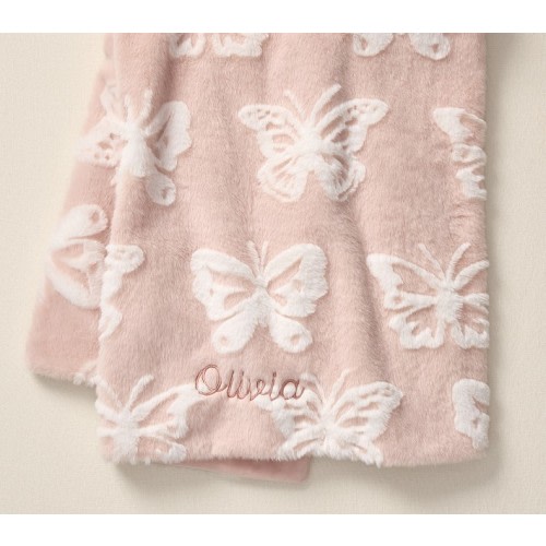 Carved Faux Fur Baby Blanket