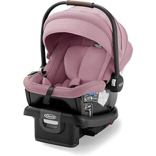 Graco Gomax Infant Car Seat, Orchid Haze, Lightweight, Reclining Rear Facing Car Seat Installs with or Without a Base
