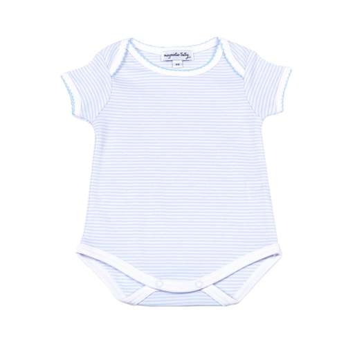 Mini Stripes Short Sleeve Bodysuit - Blue