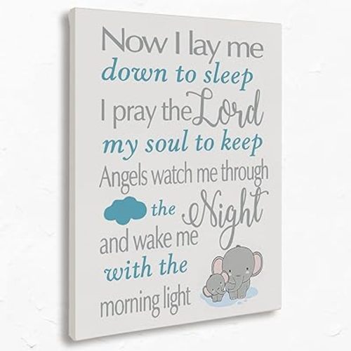 Motivational Saying I Love You Canvas Wall Art Prints, Inspirational Elephant Paintings Prints,11x14 inches Artwork for Girls Boys Kids Room Teensy Room Nursery Bedroom Living Room Home Decorations