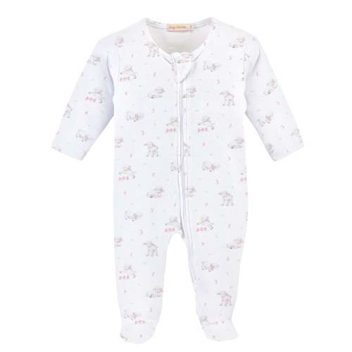 Printed Zipped Footie, Tiny Baby Sheep