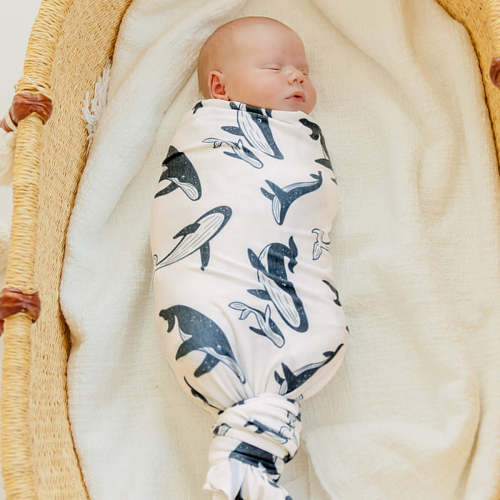 Knit Swaddle Blanket - Cove
