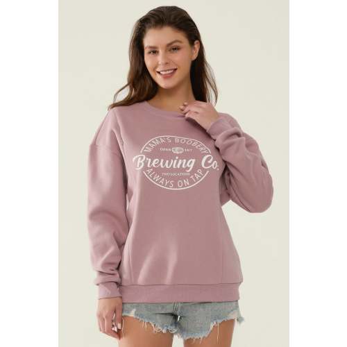 Mama's Boobery (Rose Violet) Zip Crewneck Breastfeeding Sweatshirt – Giftifymama