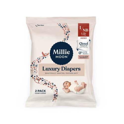 Millie Moon Disposable Diapers Sample Pack- Size 1 or 3