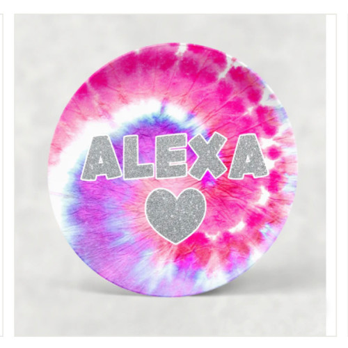 Personalized Plate | Pinks Tie Dye - TD2