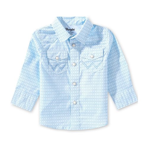 Wrangler® Baby Boys Long-Sleeve Printed Woven Western Shirt