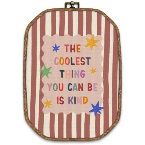 ZIKZAUDOU Colorful Nursery Classroom Octagon Canvas Wall Art Decor, 10.2x7