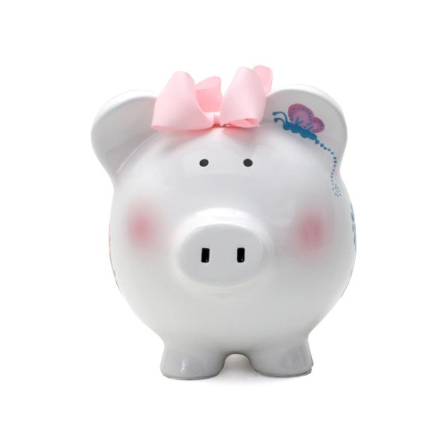 Flutterfly Ceramic Piggy Bank