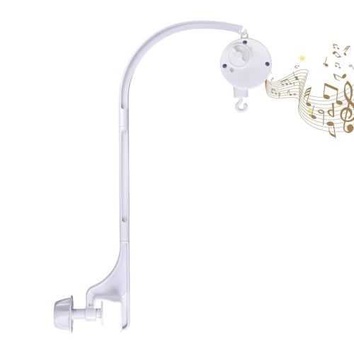 24 inch Baby Crib Mobile Bed Bell Holder Arm Bracket, with Music Box, The Foundation can be Adjusted Width-DIY Toy Decoration