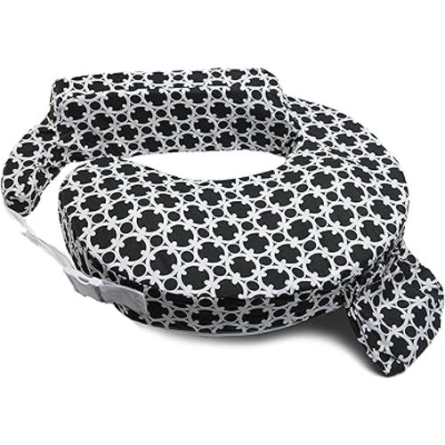 My Brest Friend Travel Pillow, Black and White Marina, 8x7x3 inches