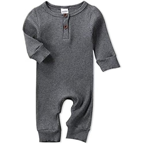 Newborn Baby Boy Girl One Piece Romper Jumpsuit Solid Ribbed Baby Boy Clothes Onesies Outfits