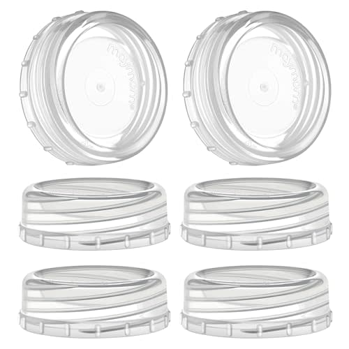 Maymom Travel Bottle Caps, Replacement Bottle Lids Compatible with Philips Avent Natural & Anti-Colic Bottles (PP & Glass) and Selected Maymom Bottles (Transparent)