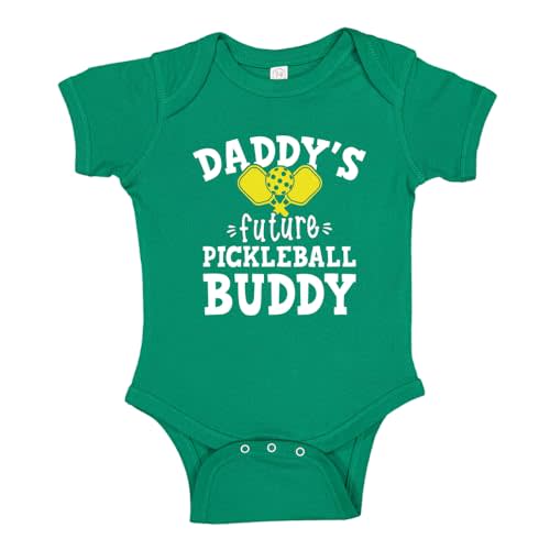 Daddy's Future Pickleball Buddy Baby One Piece or Toddler T-Shirt Pickleball Baby Gift