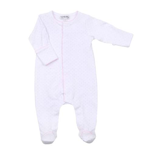 Mini Dots Footie - Pink - Newborn