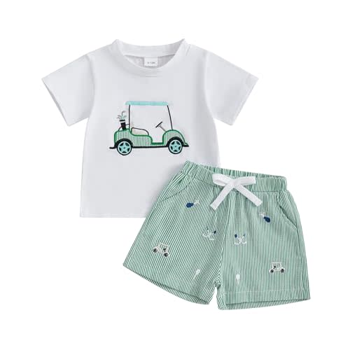 BemeyourBBs Baby Boy Summer Clothes Funny Letter T Shirt Elastic Waist Pockets Shorts Set 2 Piece Outfit