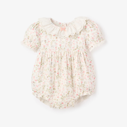Folklore Floral Organic Muslin Bubble – Elegant Baby