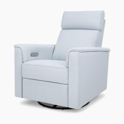 Namesake Willa Plus Power Glider Recliner w/ Power Headrest - Performance Blue Chambray Eco-Twill