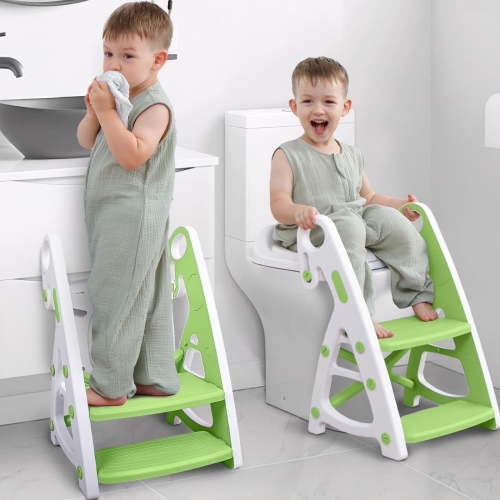 Walmart Black Friday Deals 2025 - PRIMLECT Potty Training Toilet Seat 2-in-1 with Ladder, Adjustable Height, Light Green