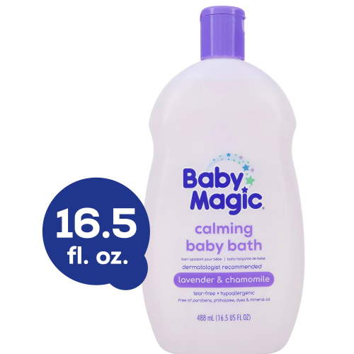 Baby Magic Tear-Free Lavender and Chamomile Calming Baby Bath for Infants, Hypoallergenic, 16.5 oz