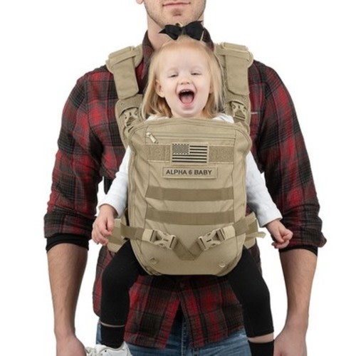 Carrier for Men - Front Facing Baby Holder for Dad, Infant to Toddler - Military