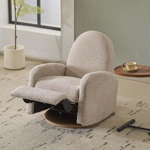 Latitude Run® Boucle Fabric 360 Swivel and Glider Recliner Chair - Wayfair Canada