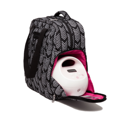 Kelly Breast Pump Backpack Black and White Spacious and Stylish for Pumping Moms – Sarah Wells Bags