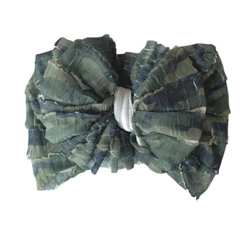 Ruffled Headband- Camo