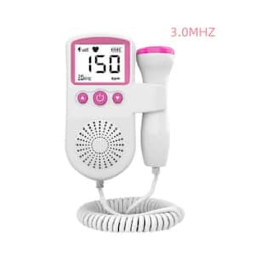 Fetal Heart Rate Monitor Home Pregnancy Baby Fetal Sound Heart Rate Detector in Pink