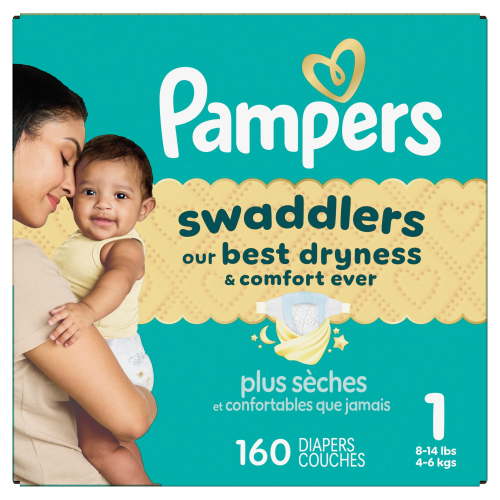 Pampers Swaddlers Diapers, Size 1 (8-14 lbs), Absorbent, Keeps Baby Dry and Comfortable, Skin Safe Disposable Baby Diaper - Walmart.ca