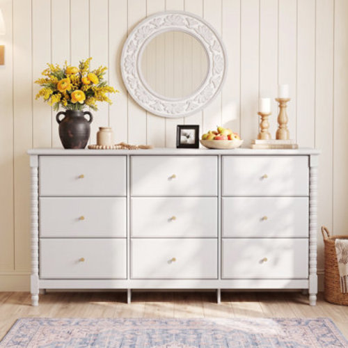 Everly Quinn 9 Drawer 59.06" W Vintage Roman Column Dresser | Wayfair