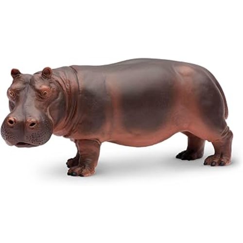 Safari Ltd. Hippopotamus Figurine - Realistic 5.5" Hippo Figure - Educational Toy for Boys, Girls, and Kids Ages 3+