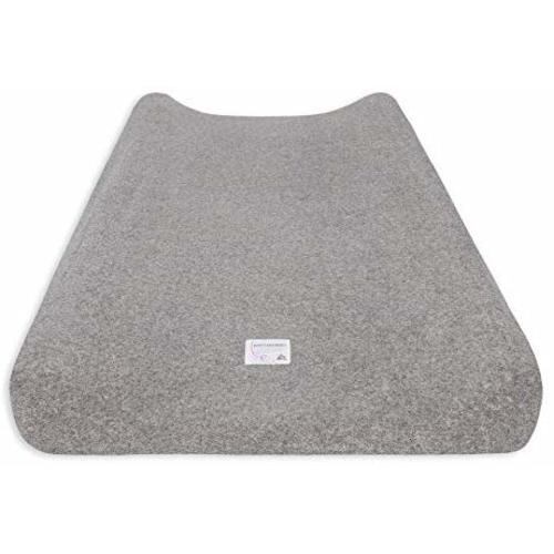 Burt's Bees Baby - Changing Pad Cover, Super Absorbent Knit Terry, 100% Organic Cotton for Standard 16" x 32" Changing Pads (Heather Grey) - Terrycloth Knit