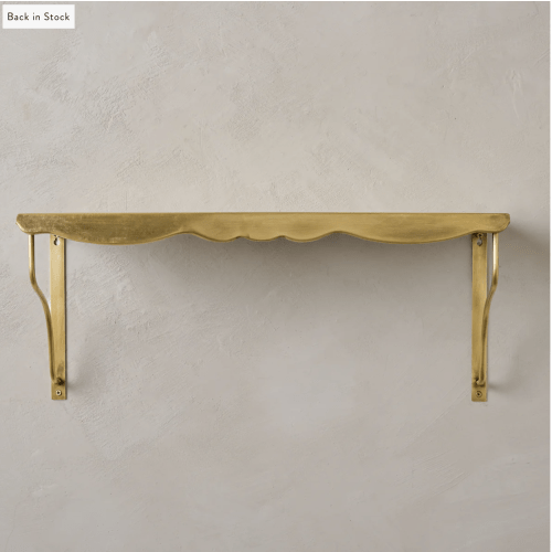 Rosalie Brass Scalloped Shelf